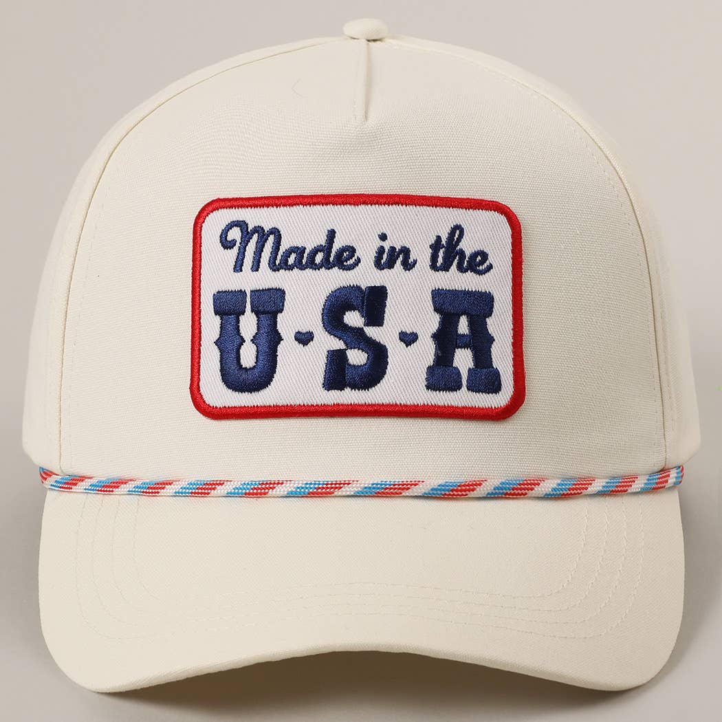 Made in the USA Embroidery Patch Trucker Hat - USAH8