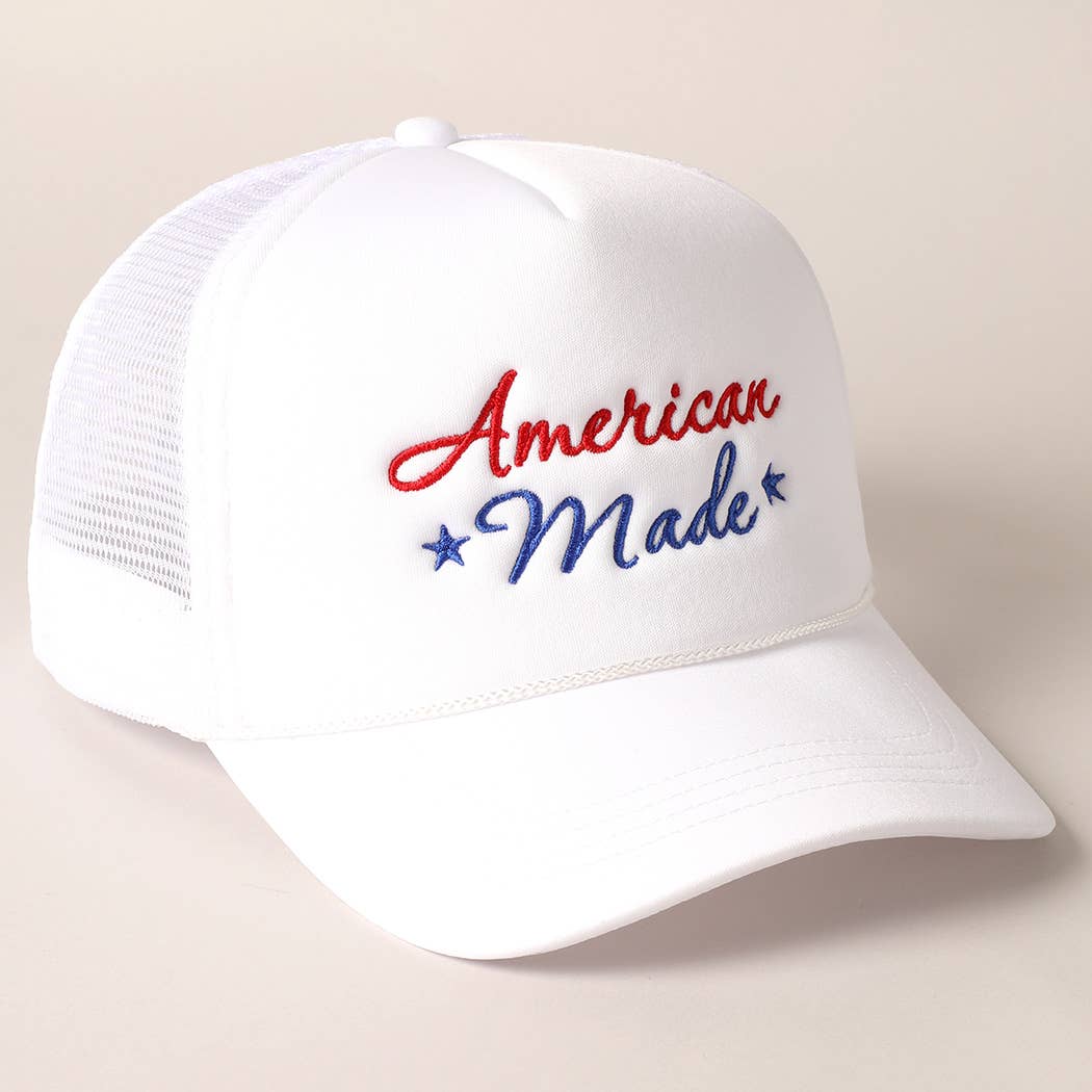 American Made Embroidery Mesh Back Trucker Hat AMH33