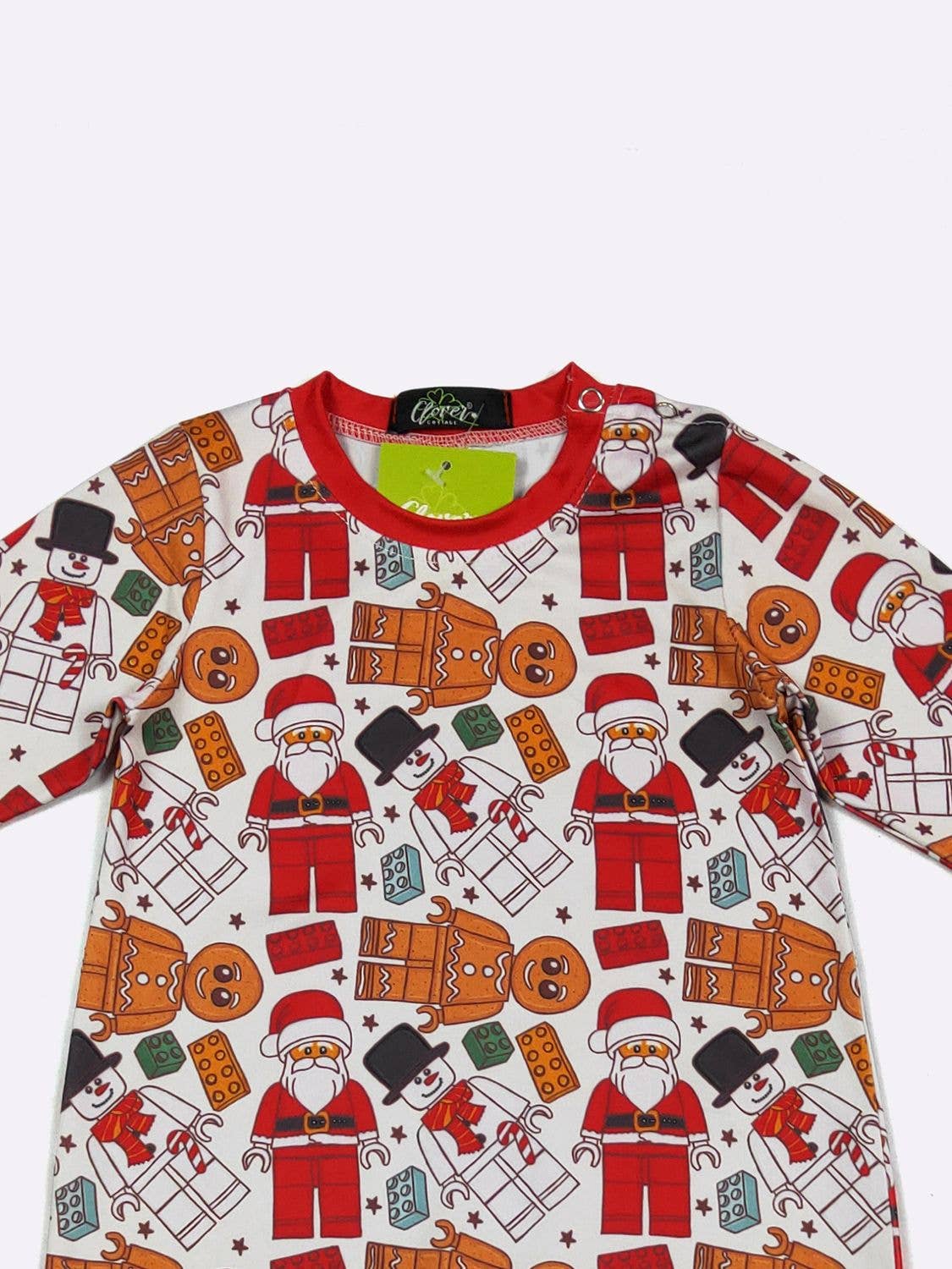 ✅ Building Block Santa Boy Romper 46601