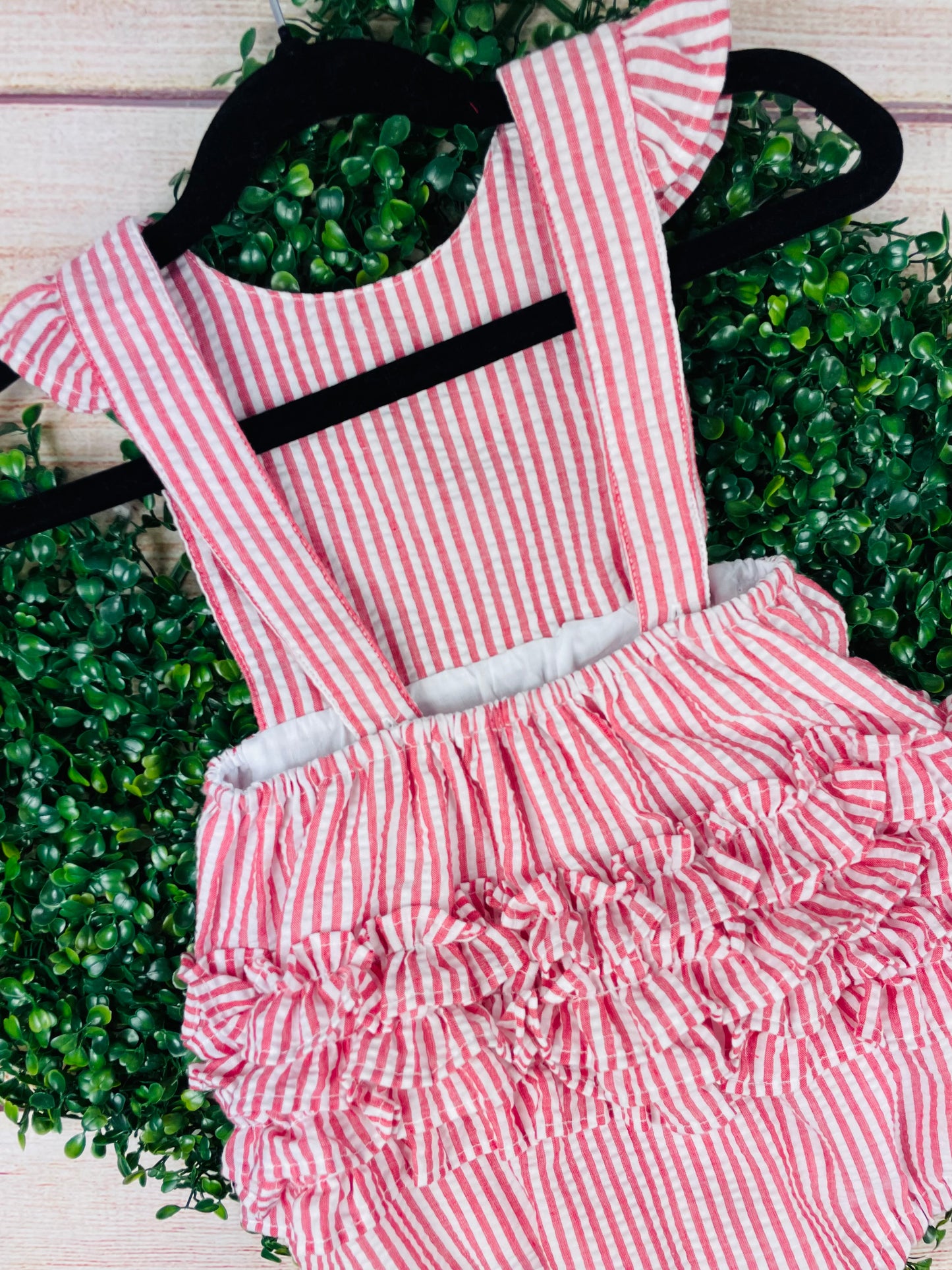 Striped Ruffle Bubble romper SRB-RB