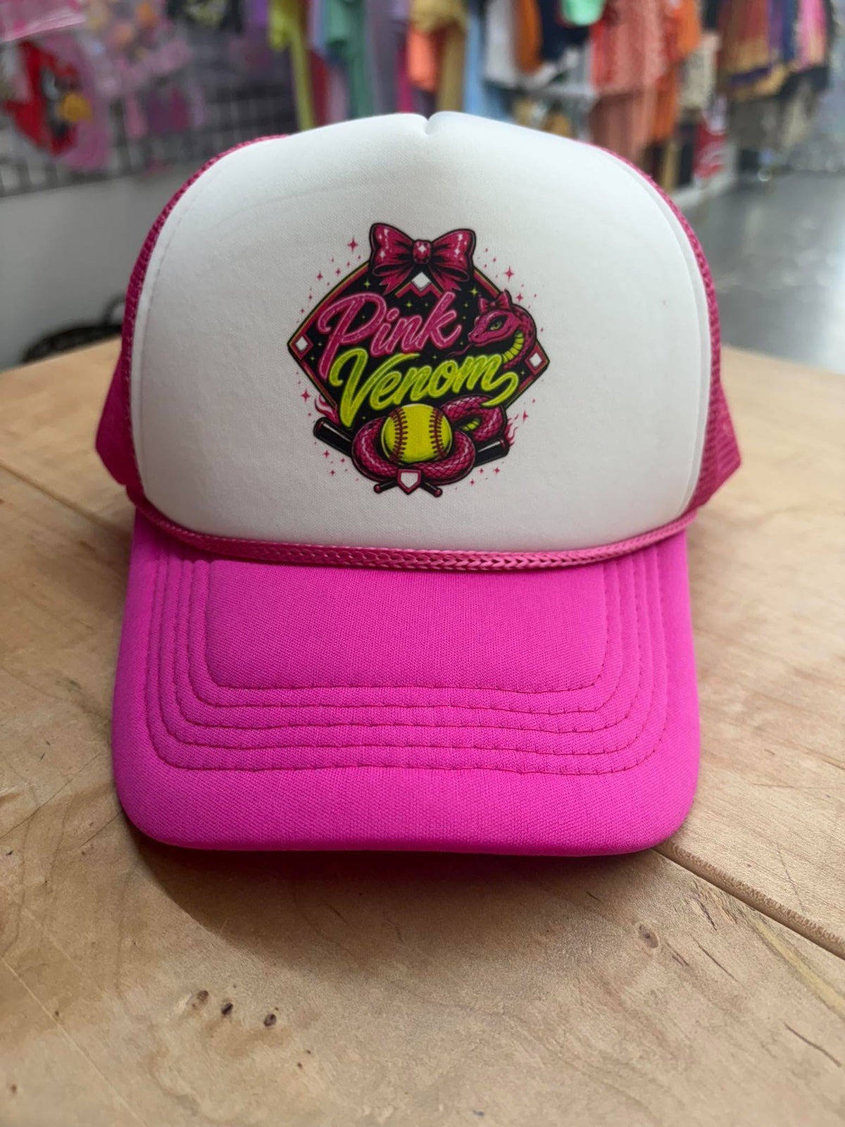 PINK VENOM - FOAM TRUCKER HATS (LOGO 2.5 INCH WIDE) 092726KRV