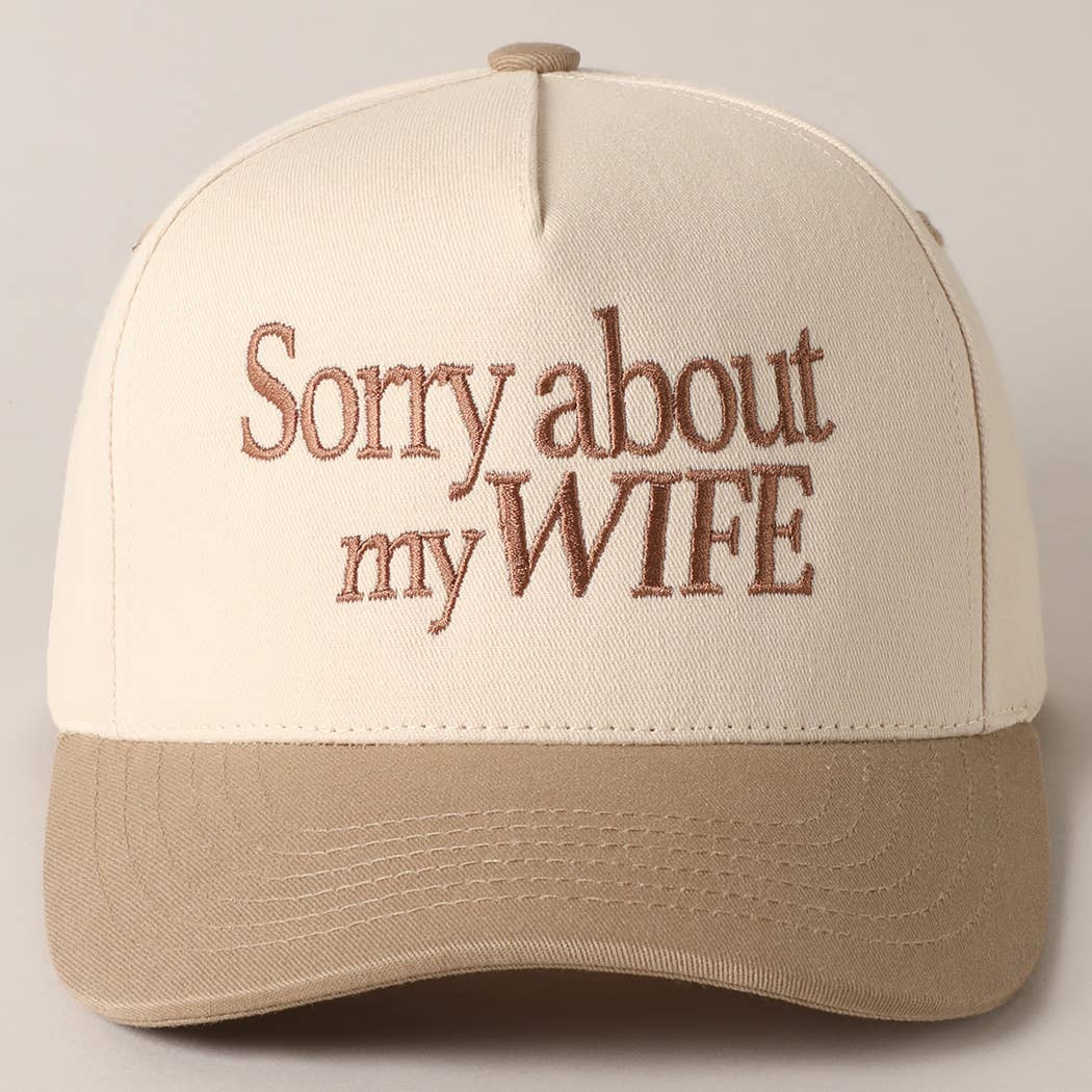 Sorry About My Wife / Husband Embroidery Cap TCM002RED
