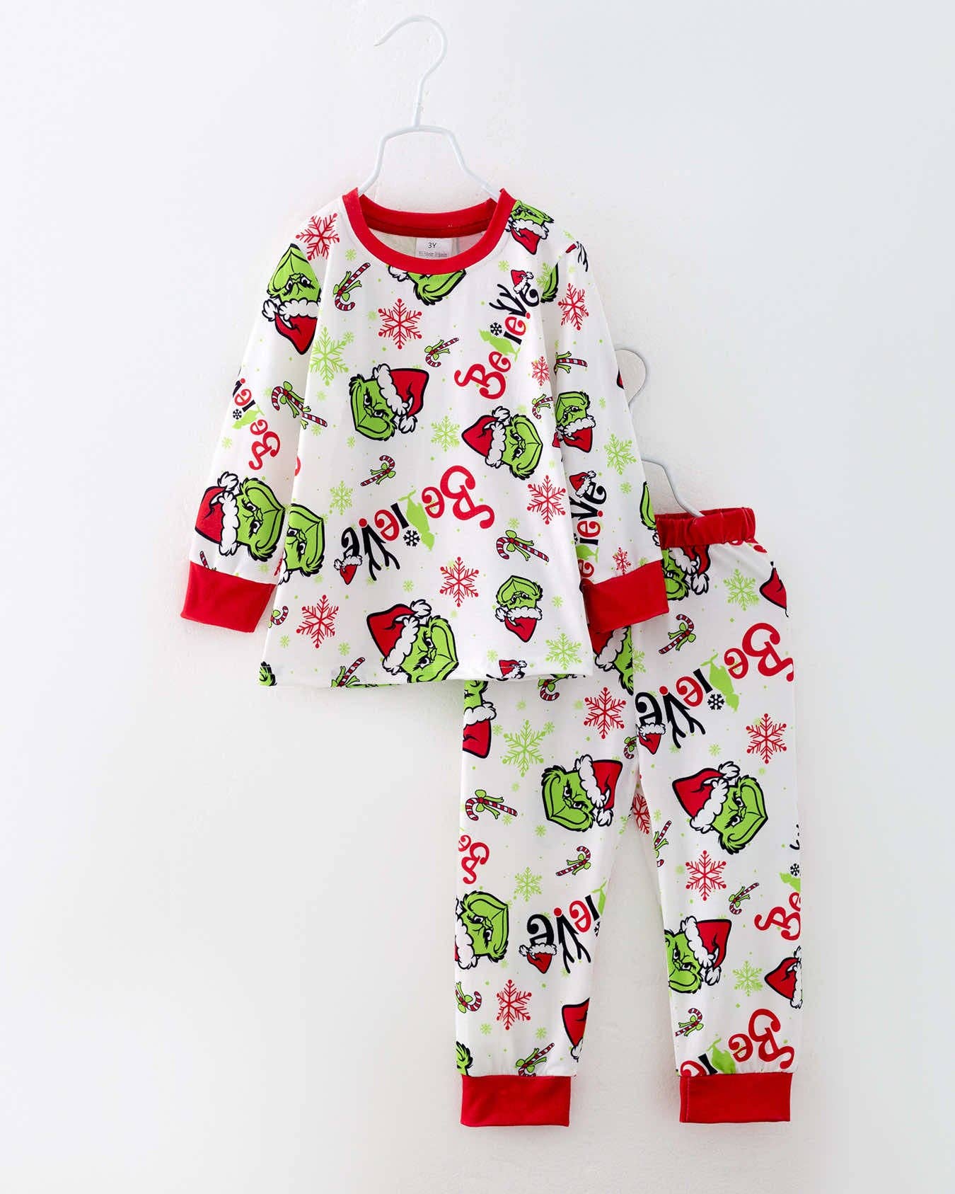 Holiday Grinch Boy Pajamas Sleepwear Clothes Set PJB40039