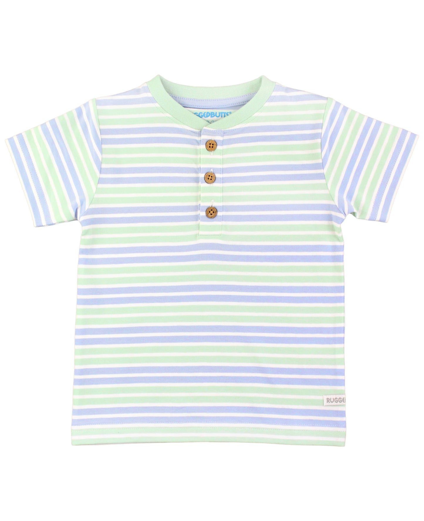 Boys Surf Crew Stripe Short Sleeve Knit Henley 06964