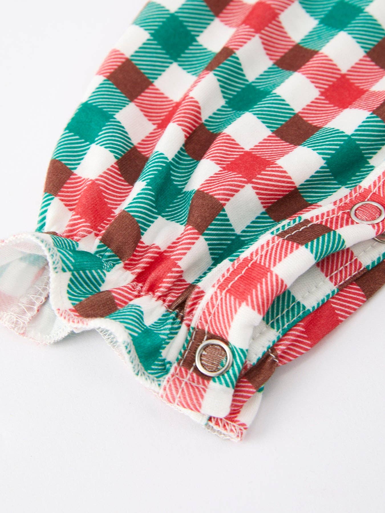 Plaid Smocking Embroidered Girls Romper RF41379