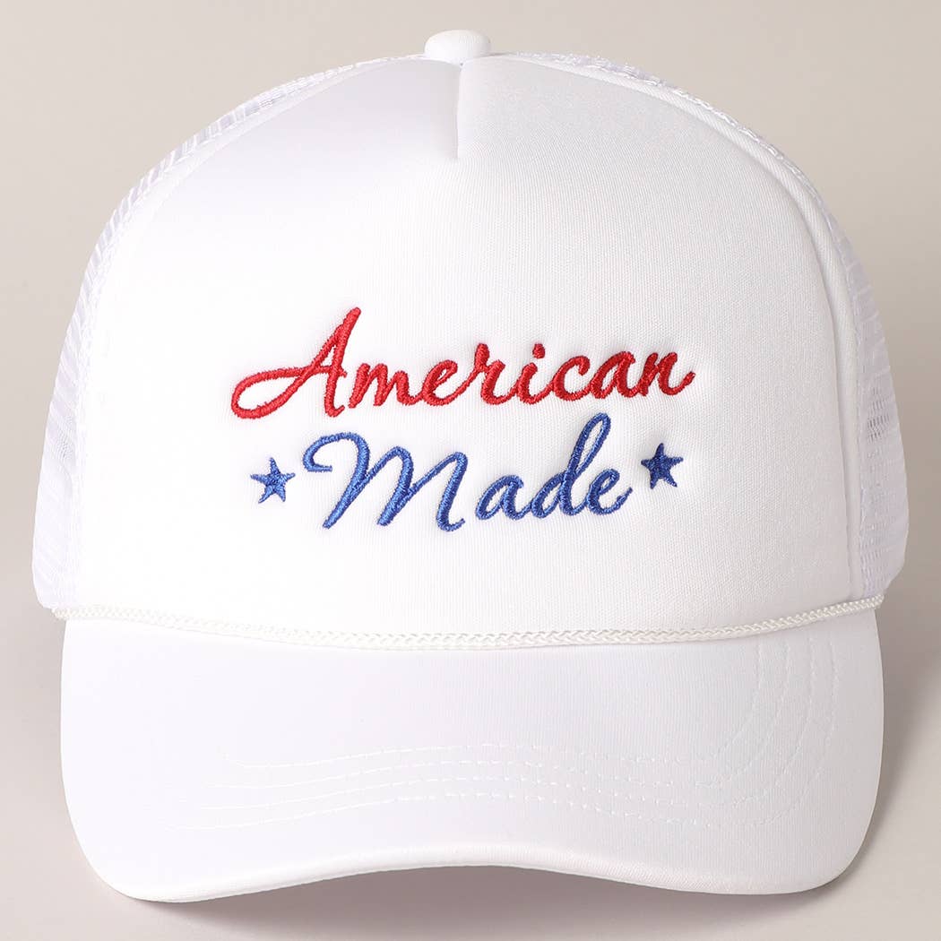 American Made Embroidery Mesh Back Trucker Hat AMH33