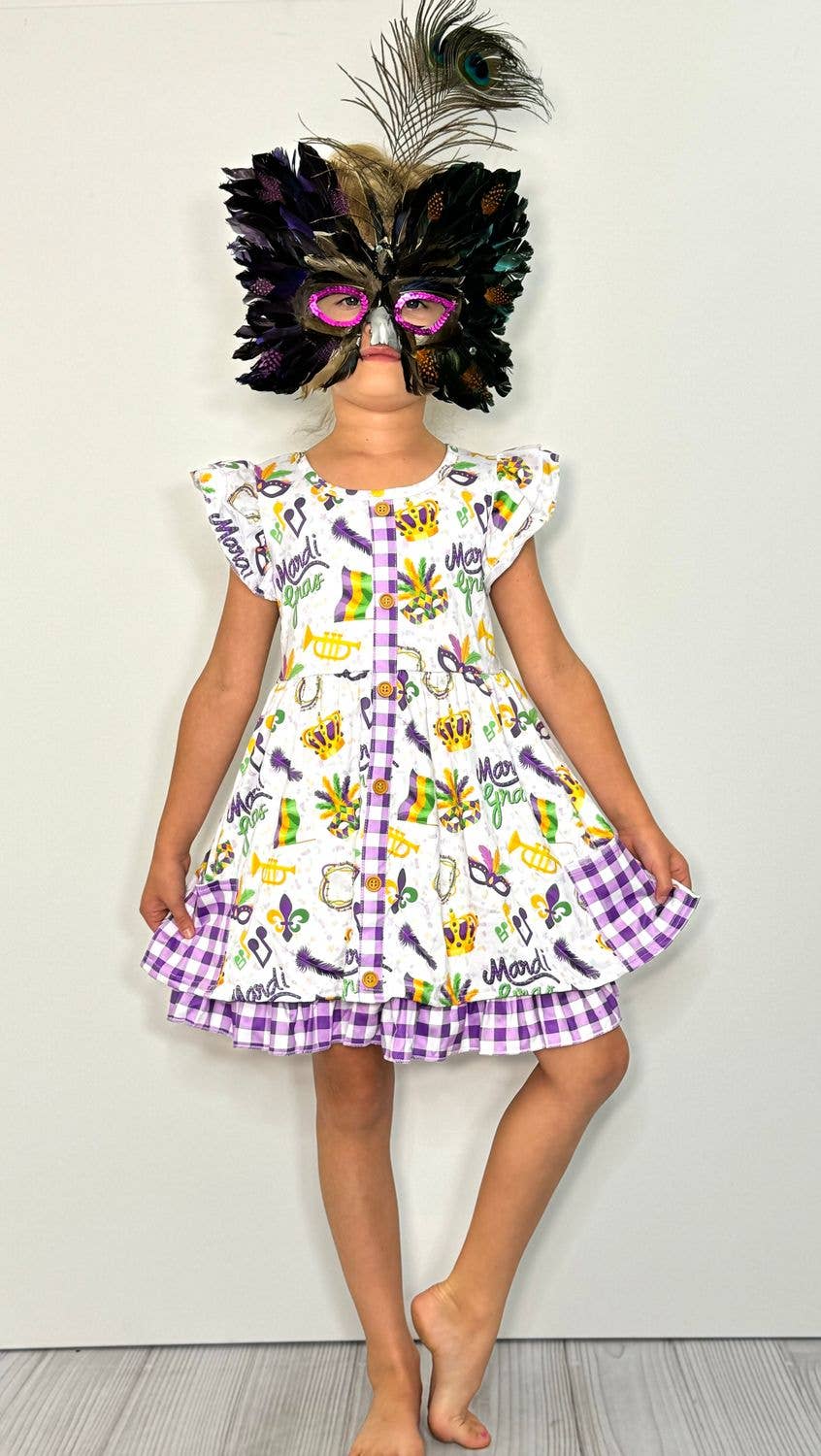Mardi Gras Girls Dress 47444