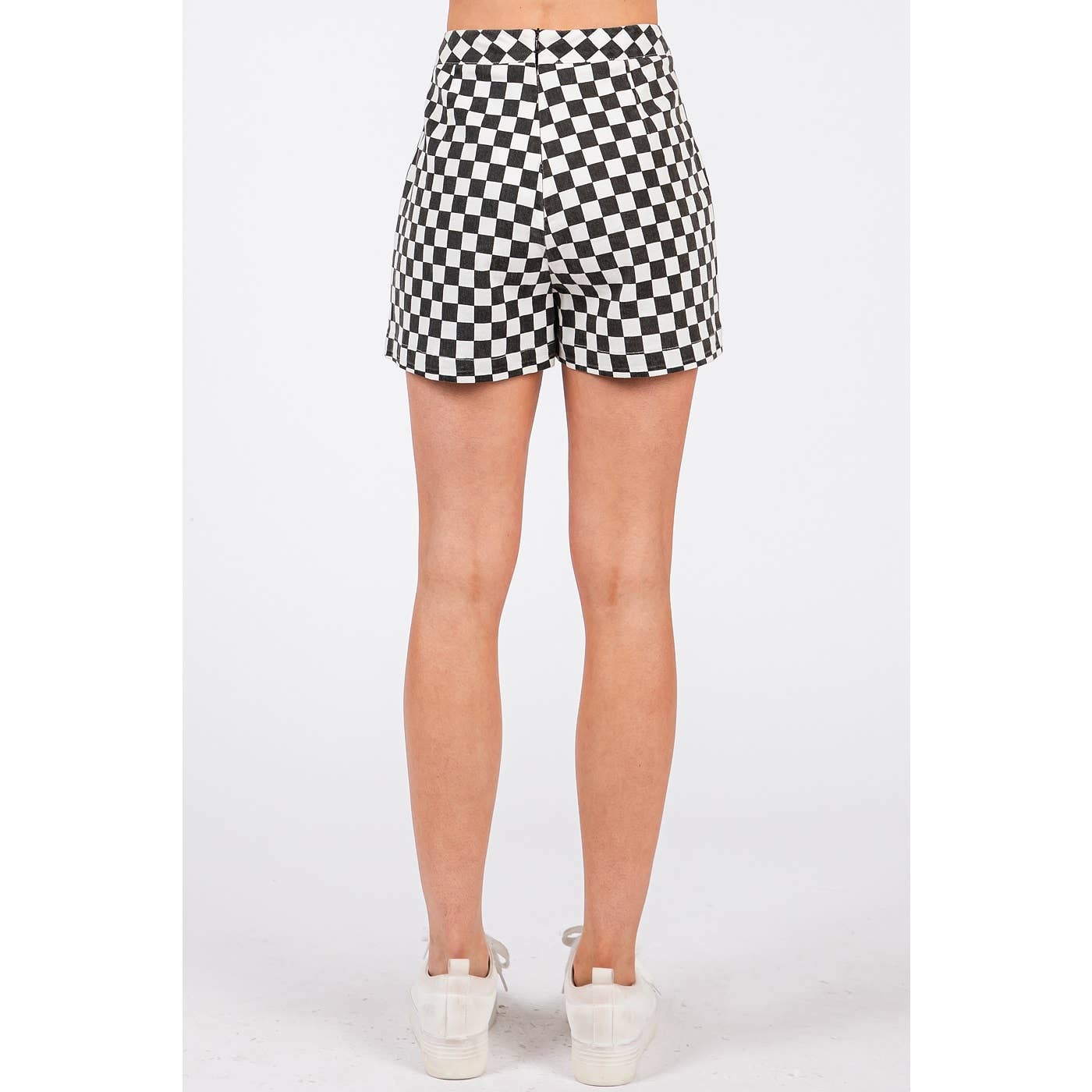 GAME DAY CHECKERED OVERLAY WRAP FRONT MINI SKORT-GDCOW