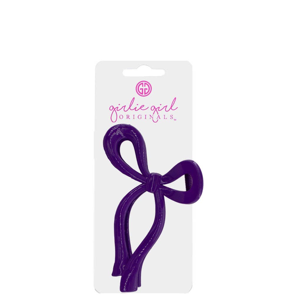 Bow Clips Plastic Dark Purple-BCPDP