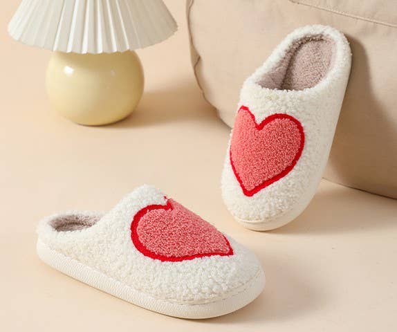 Pink checkered smile yellow face slippers 40SP014