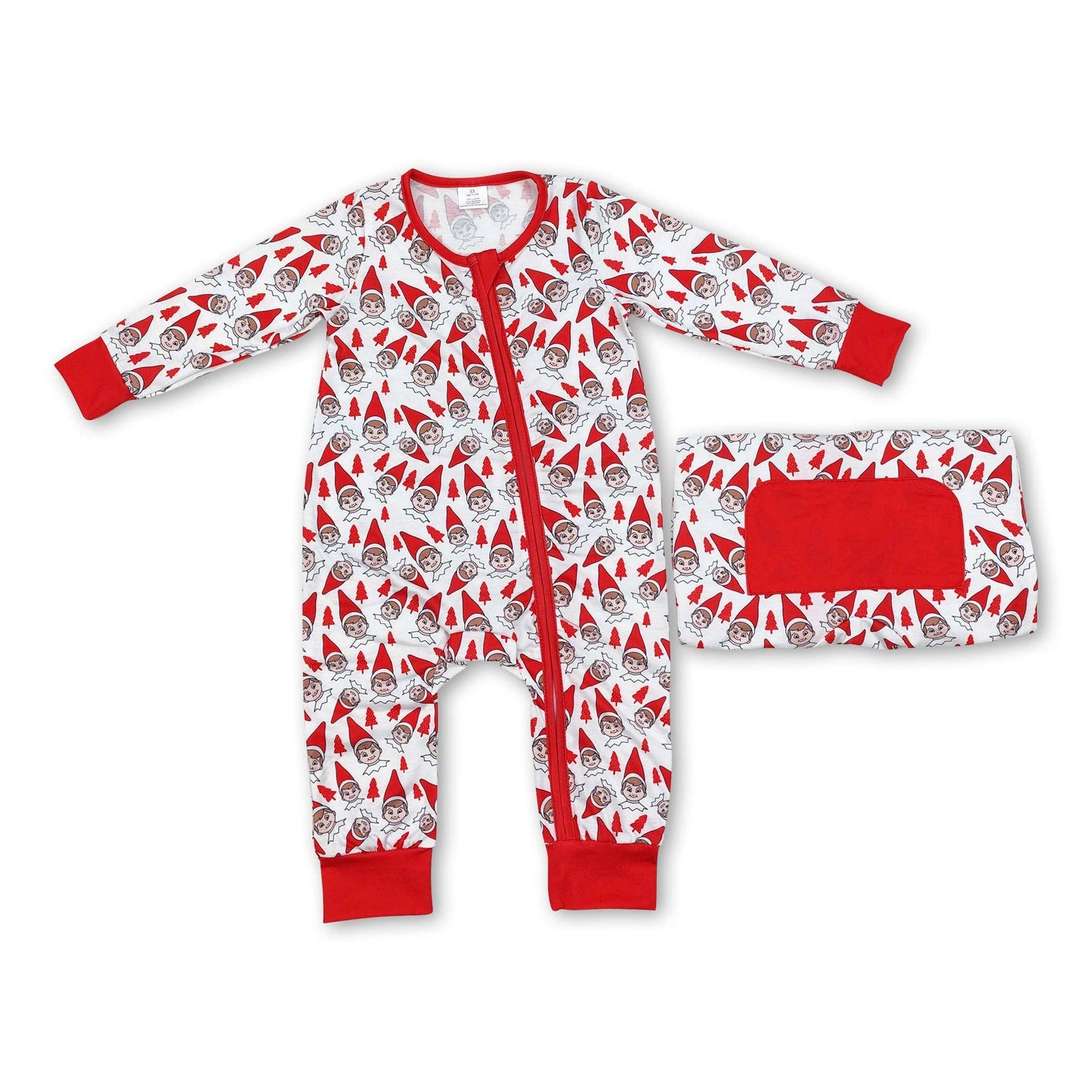 Red hat ELF tree baby kids zipper sleeper LR1168