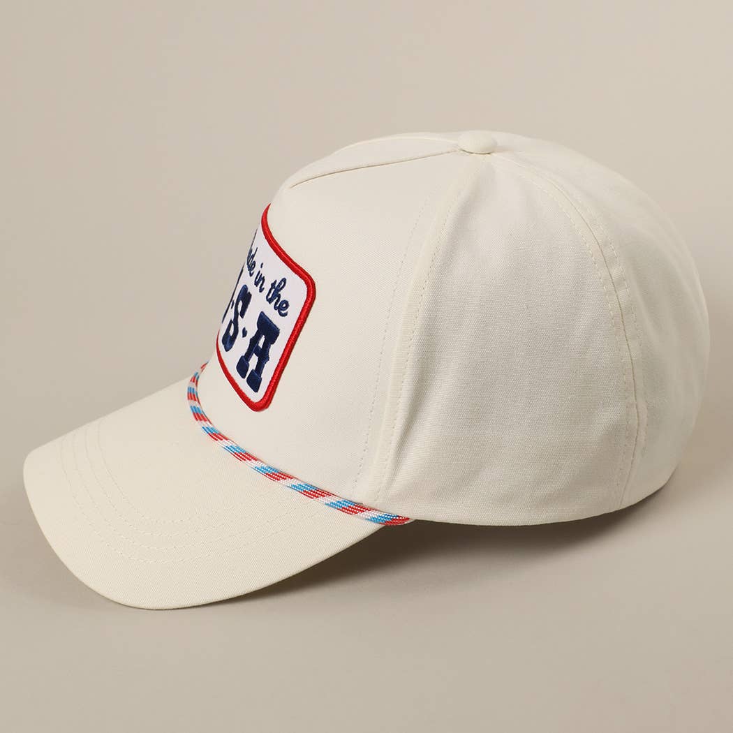 Made in the USA Embroidery Patch Trucker Hat - USAH8