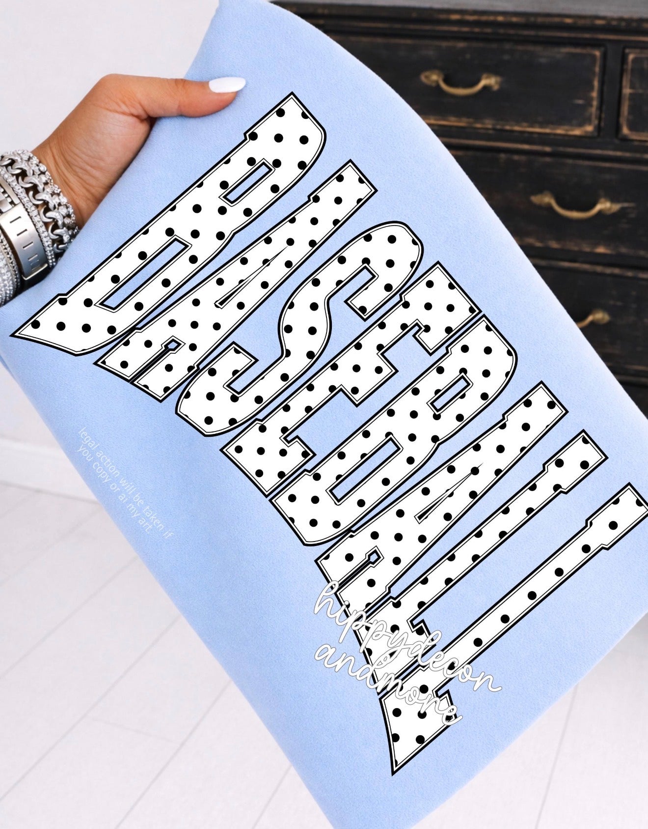 Polka Dot Baseball - TSHIRT- (COMFORT COLOR/BELLA)
