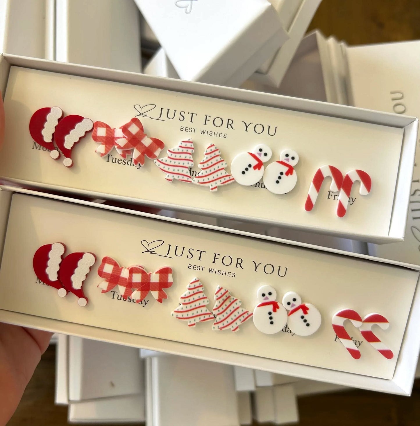 Christmas Earring Stud Boxes