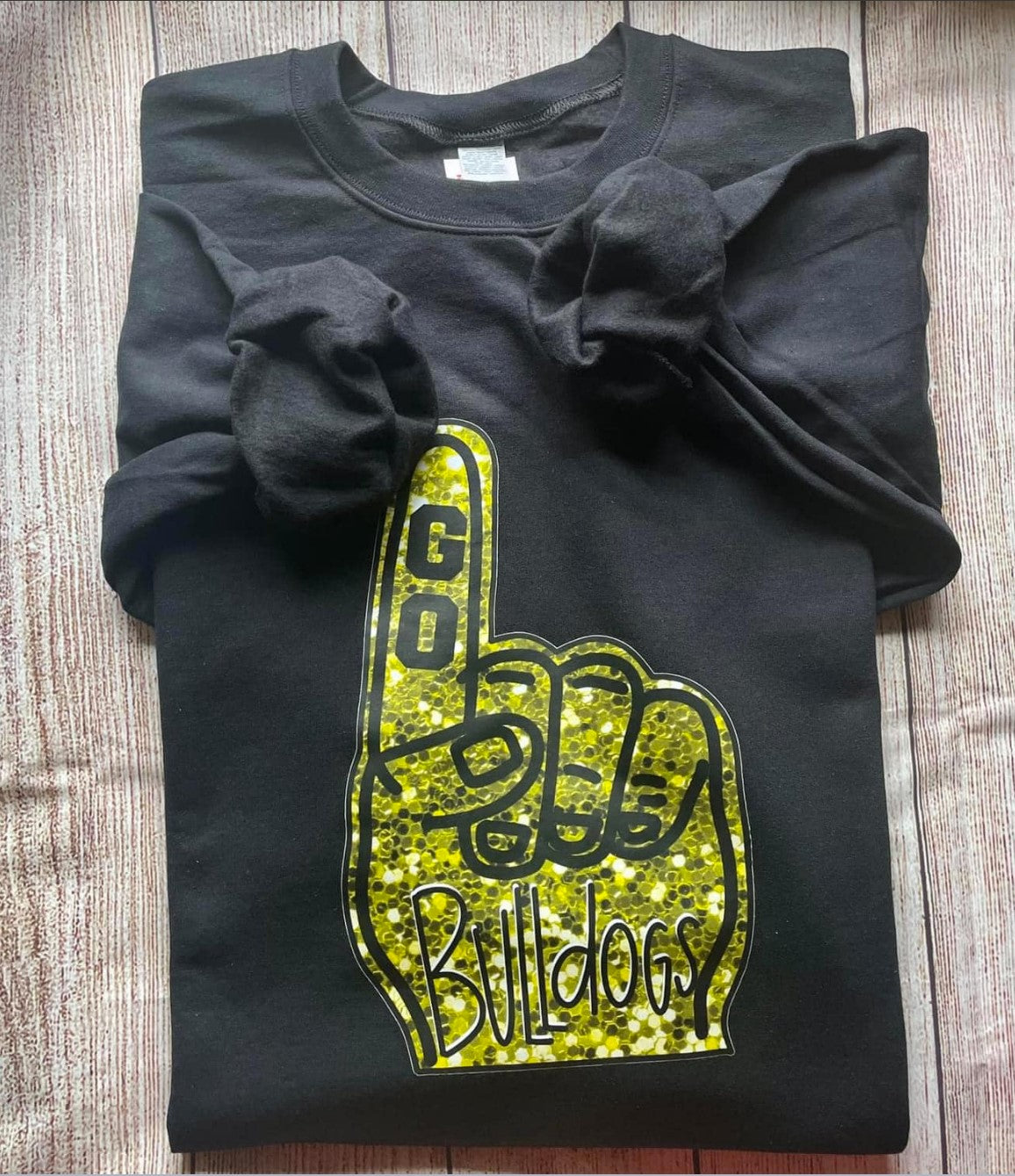 BULLDOG FOAM FINGER sweatshirt