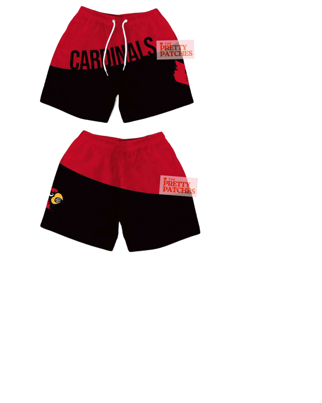 Cardinal shorts half red/black (YOUTH) - PRE ORDER