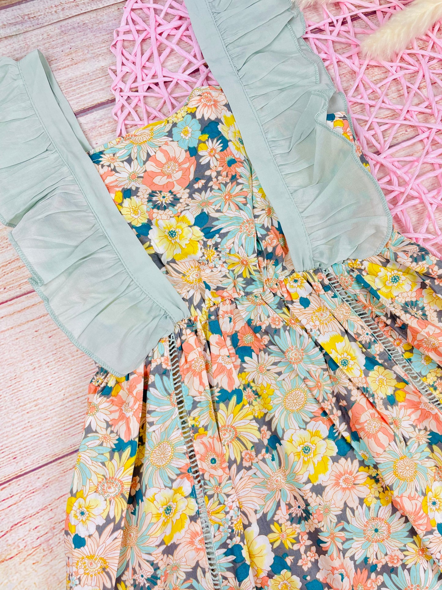 Girl’s Ruffle Sleeve Spring Dress GFR68