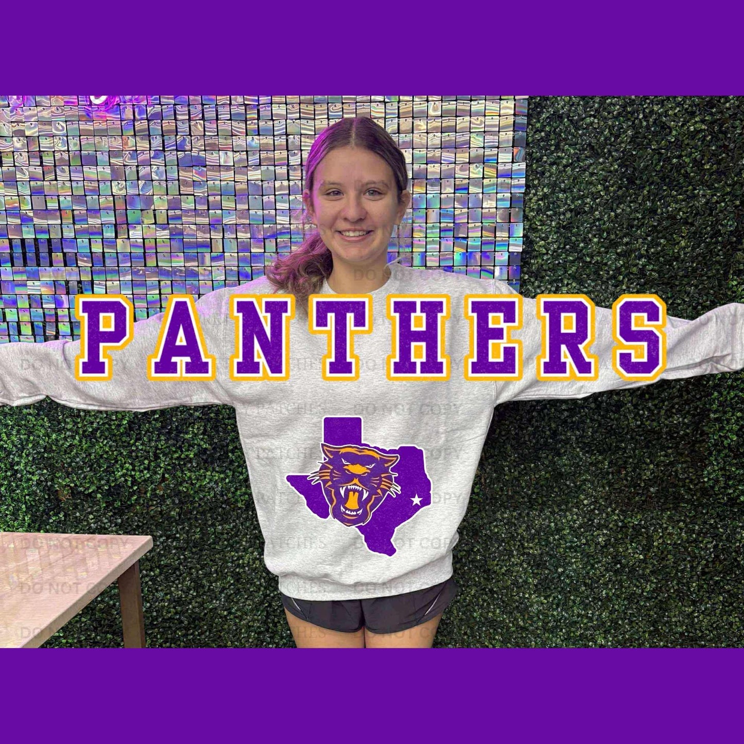 Oversized Mascot Sweatshirts with Logo - PANTHERS - SWEATSHIRT - (Jerzee/Gildan)