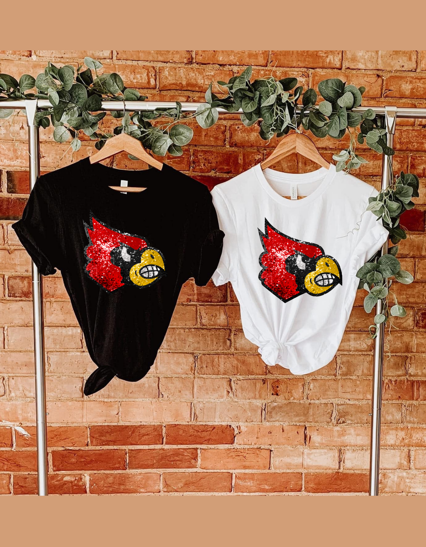 Cardinal faux sequin T-shirt