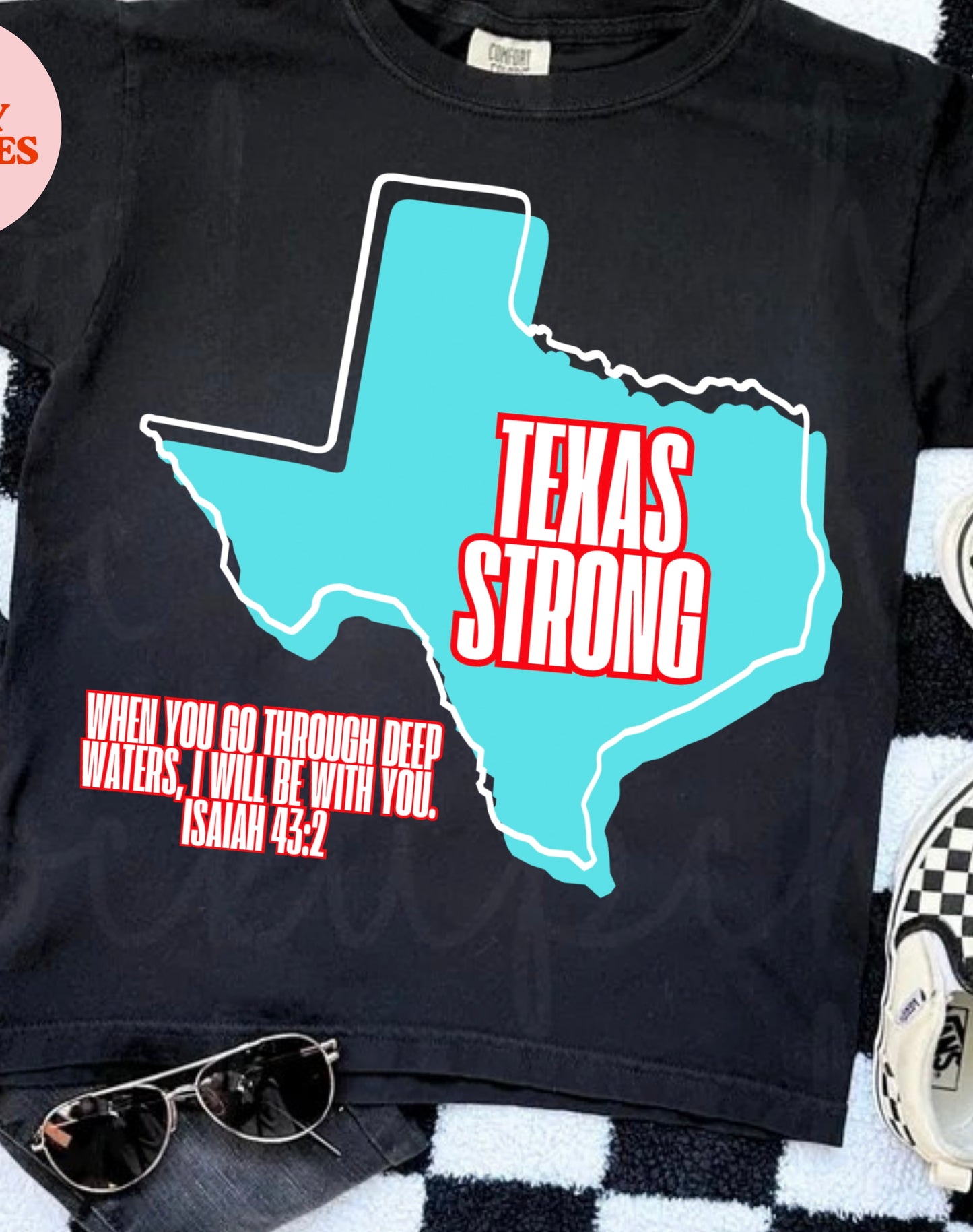 Texas Strong T SHIRT (GILDAN) ALL BLACK TEES
