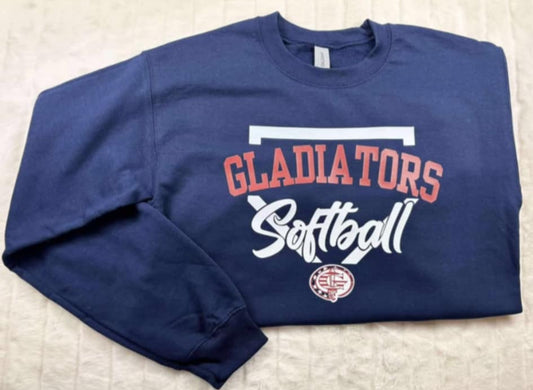 Gladiators Softball - SWEATSHIRT - (Jerzee/Gildan)