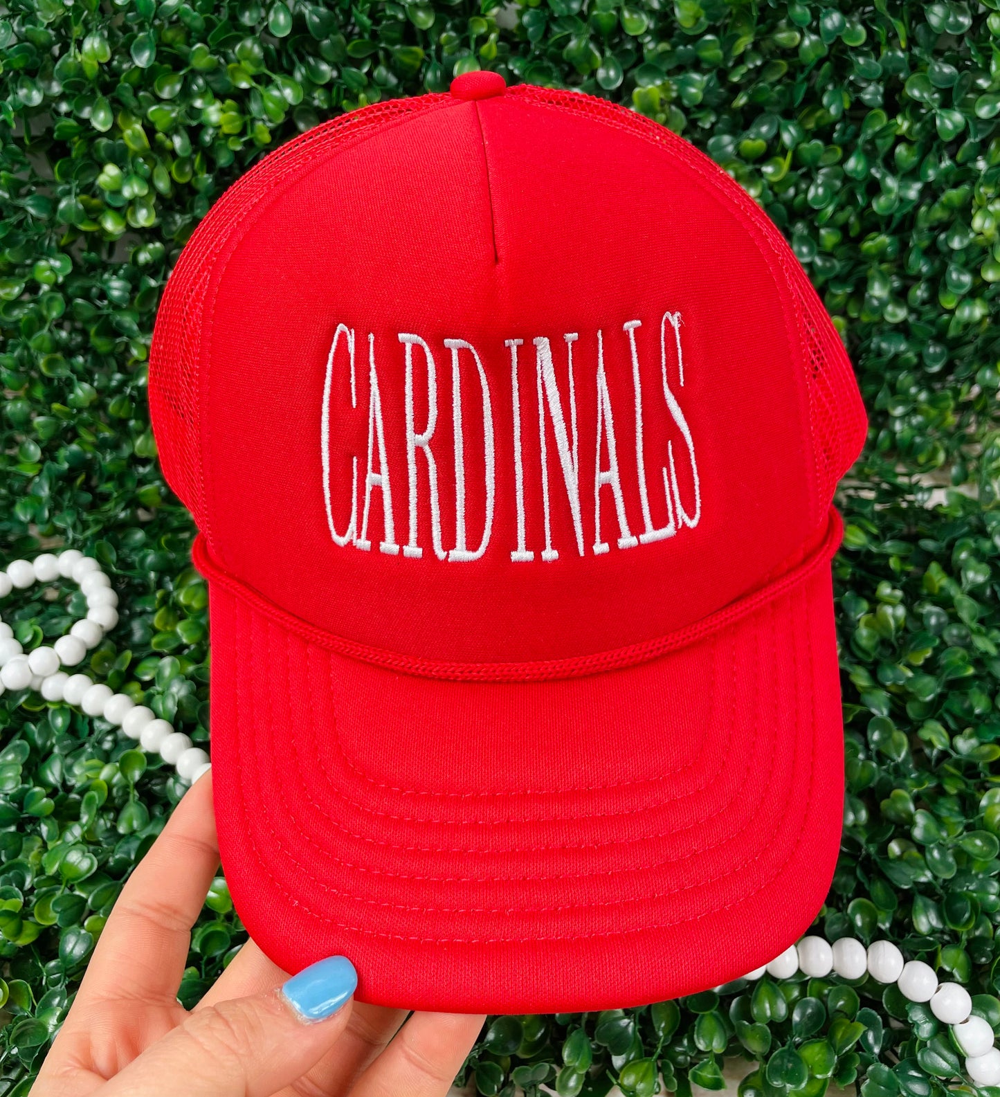 Red Foam Trucker Hat Cardinals Embroidered CH25
