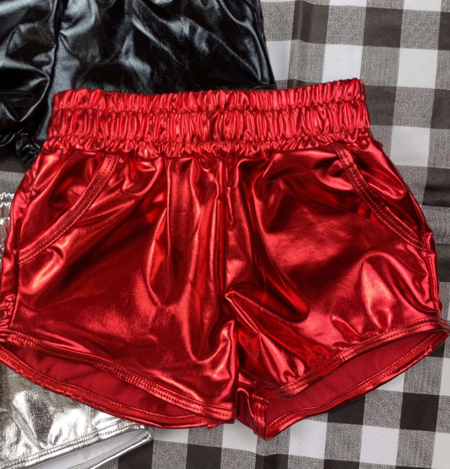 Metallic Game Day Shorts