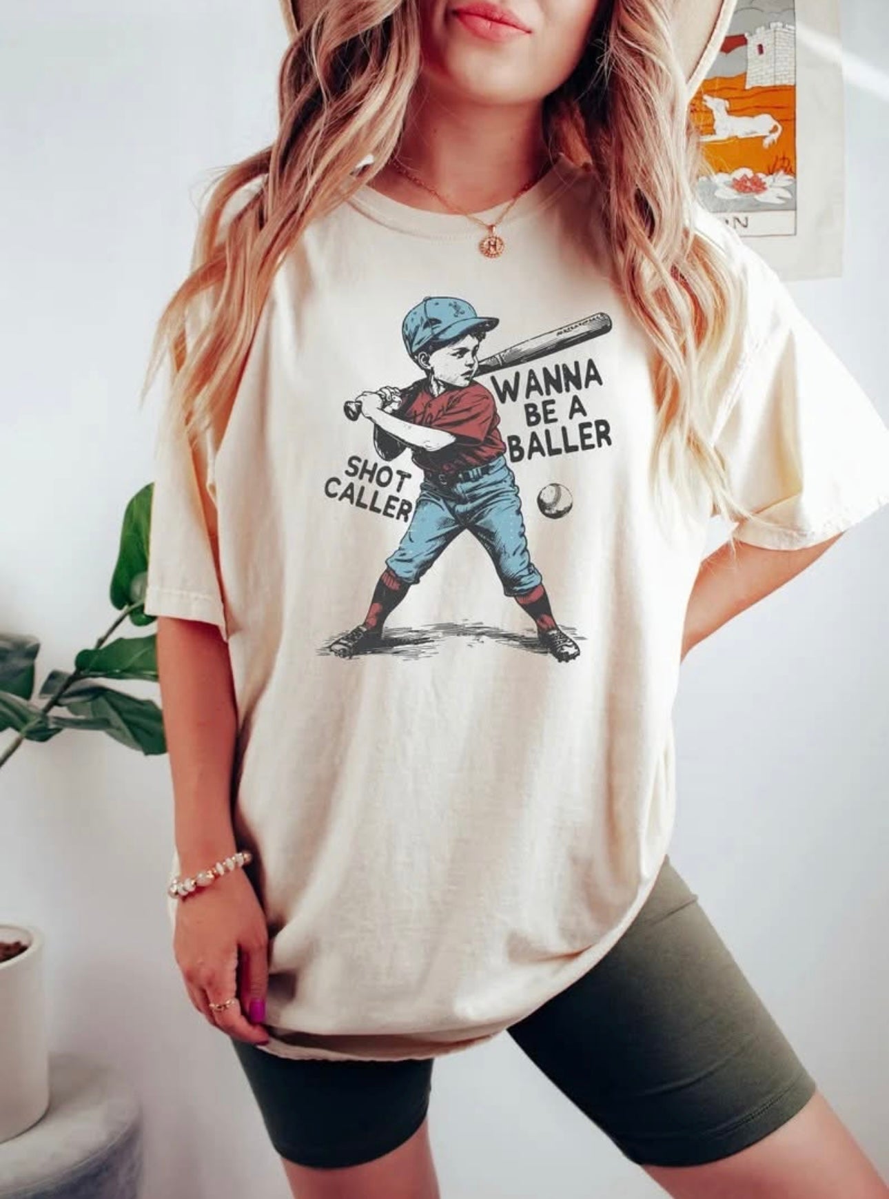 Wanna be a Baller Shot Caller - T SHIRT - (Comfort Color)