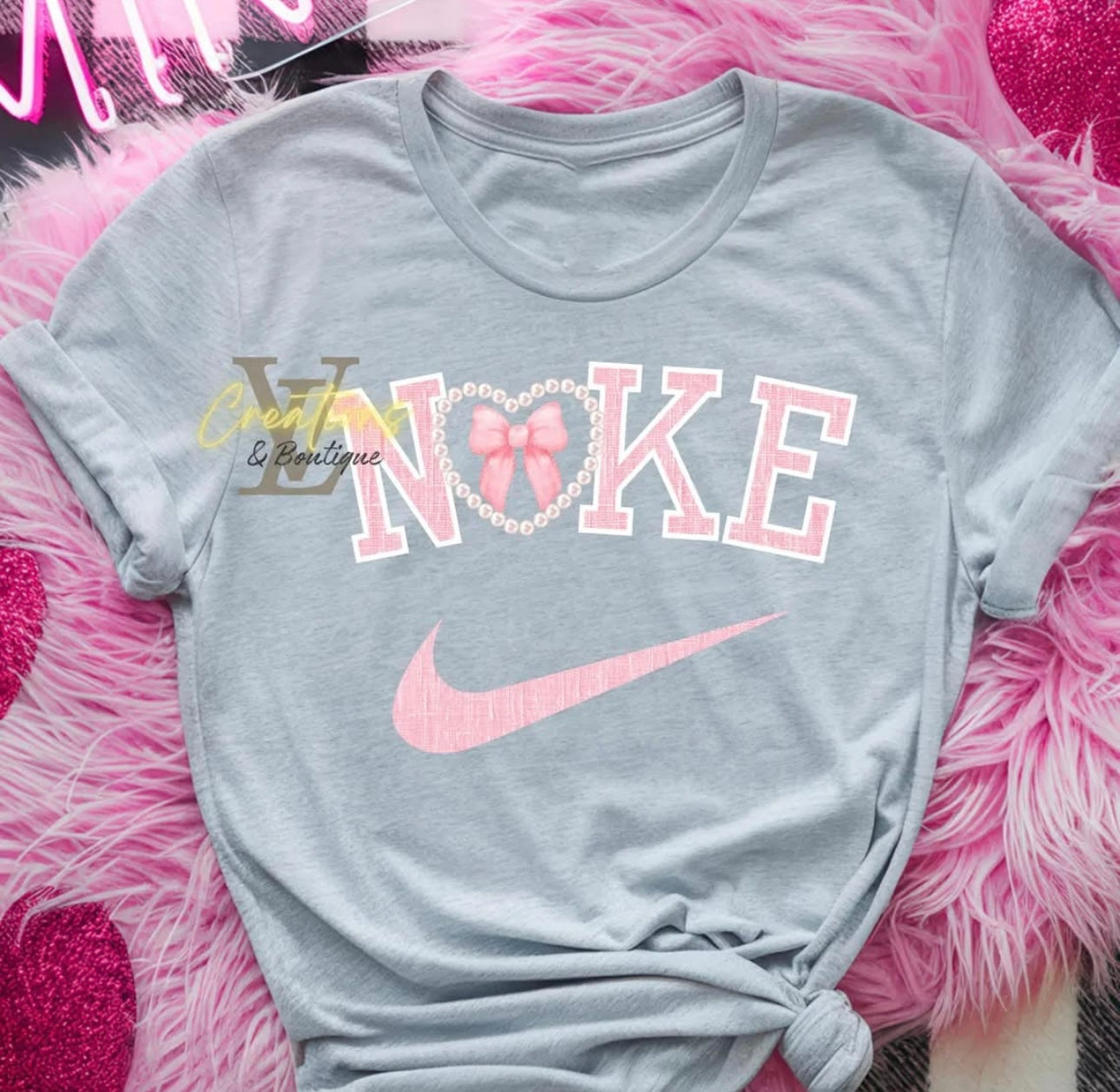 Just Do It with Heart & Bow - T SHIRT- (Bella)