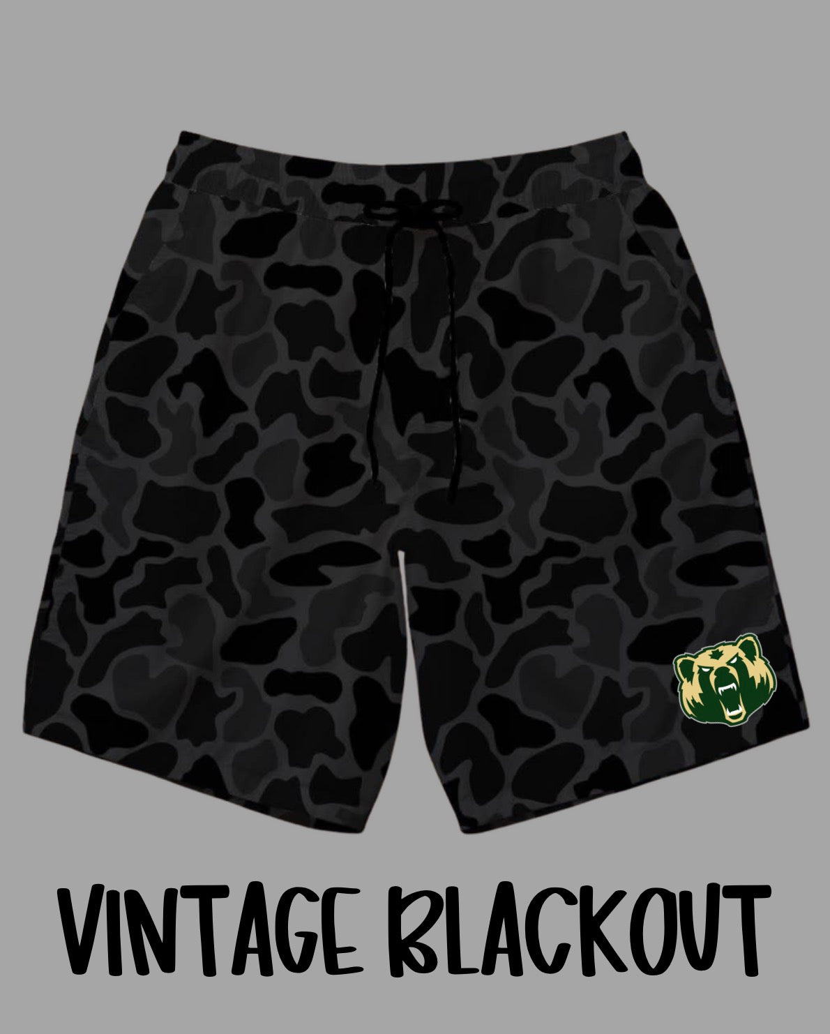 Vintage Blackout camo (LCM BEARS) Shorts (youth) - PRE ORDER 070926KRV