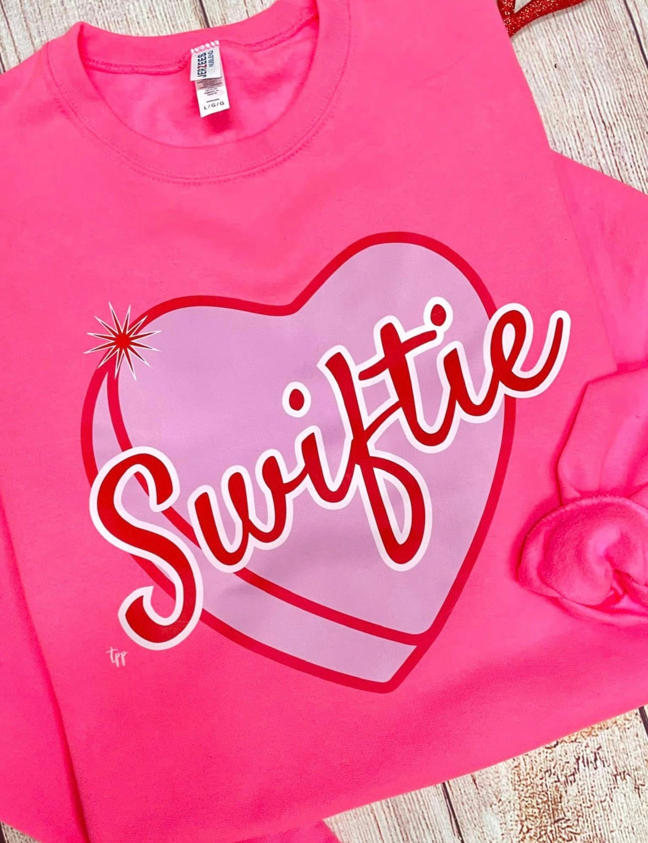 Swiftie Vday on purple heart - T SHIRT- (Comfort Color & Bella)