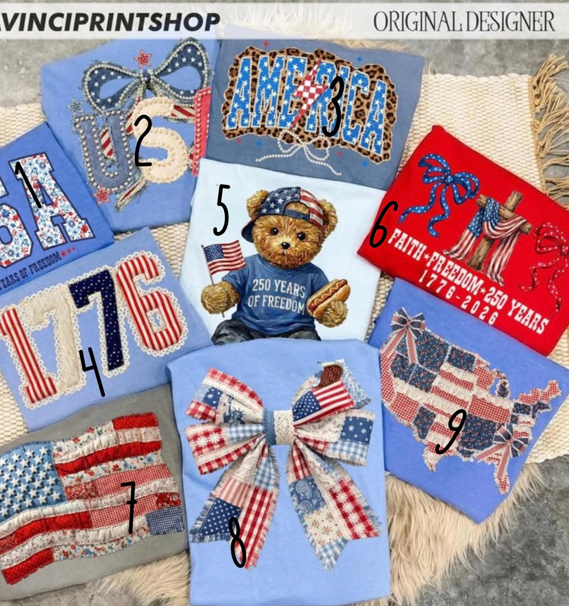 Patriotic Bundle❤️🤍💙-TSHIRT- (COMFORT COLOR/BELLA)