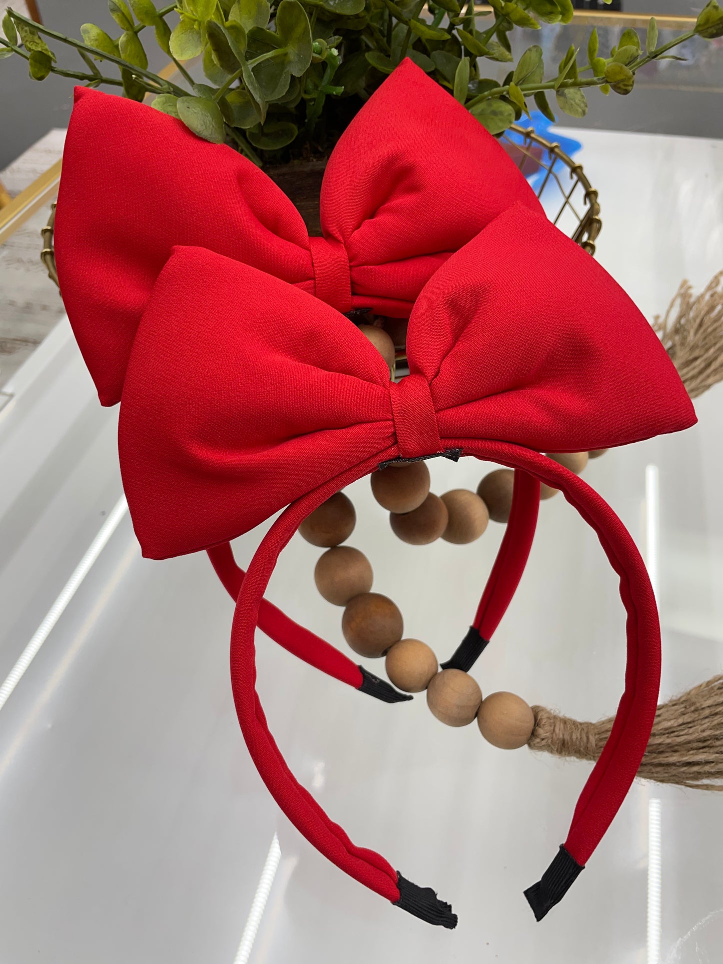 ✅ RED Bow Headband