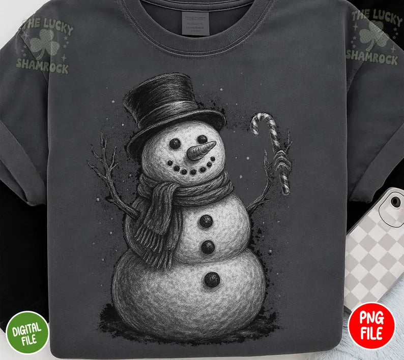 Vintage Christmas SNOWMAN - SWEATSHIRT - (Jerzee/Gildan)