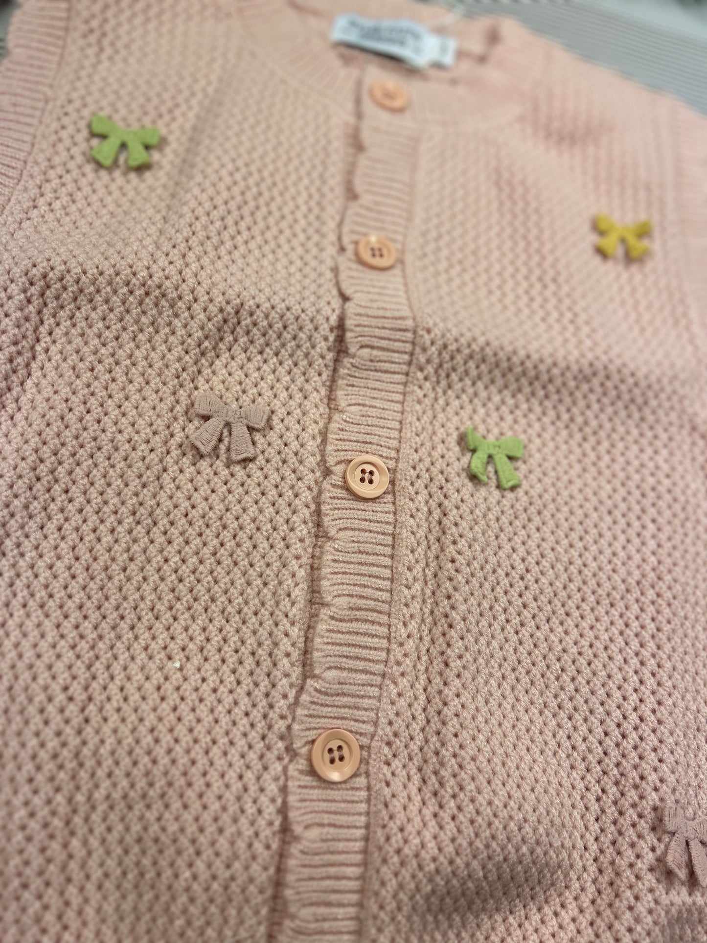 Sleeveless Knitted Bow Top Vest Little Girls-SKBTV