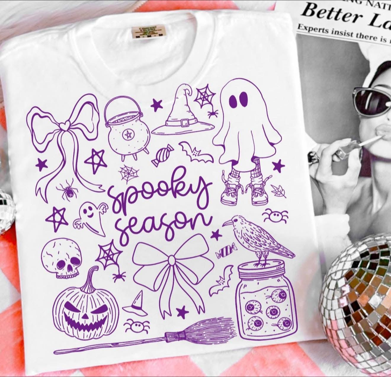 Spooky Halloween Collage - T SHIRT - (Bella) ADULT SIZING