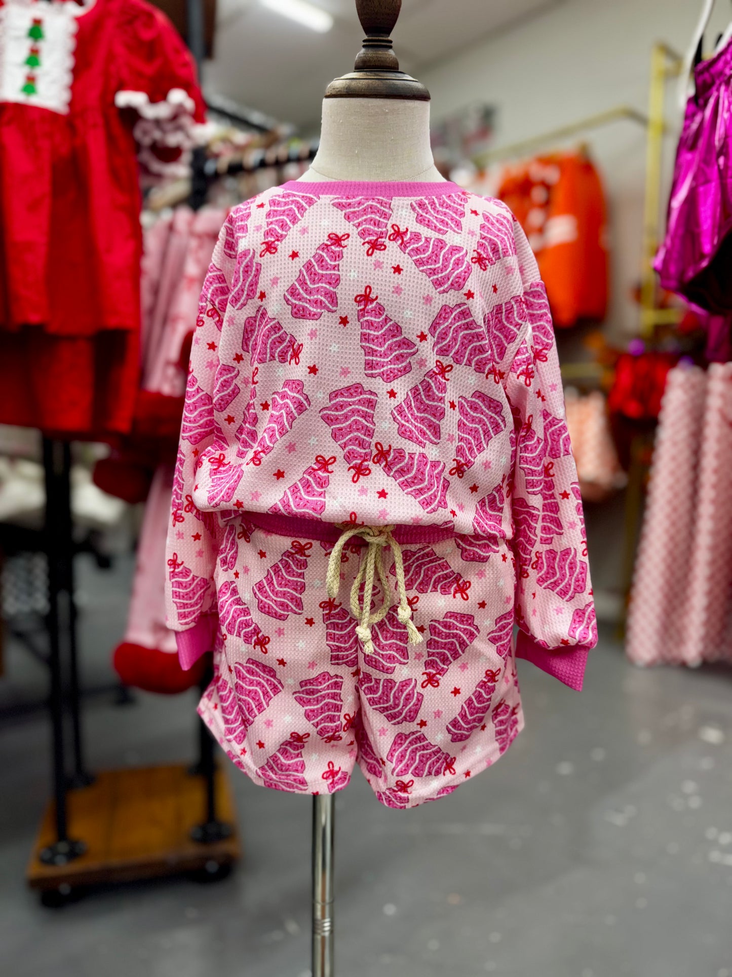 Christmas 2 Piece Pink Set 11725hr