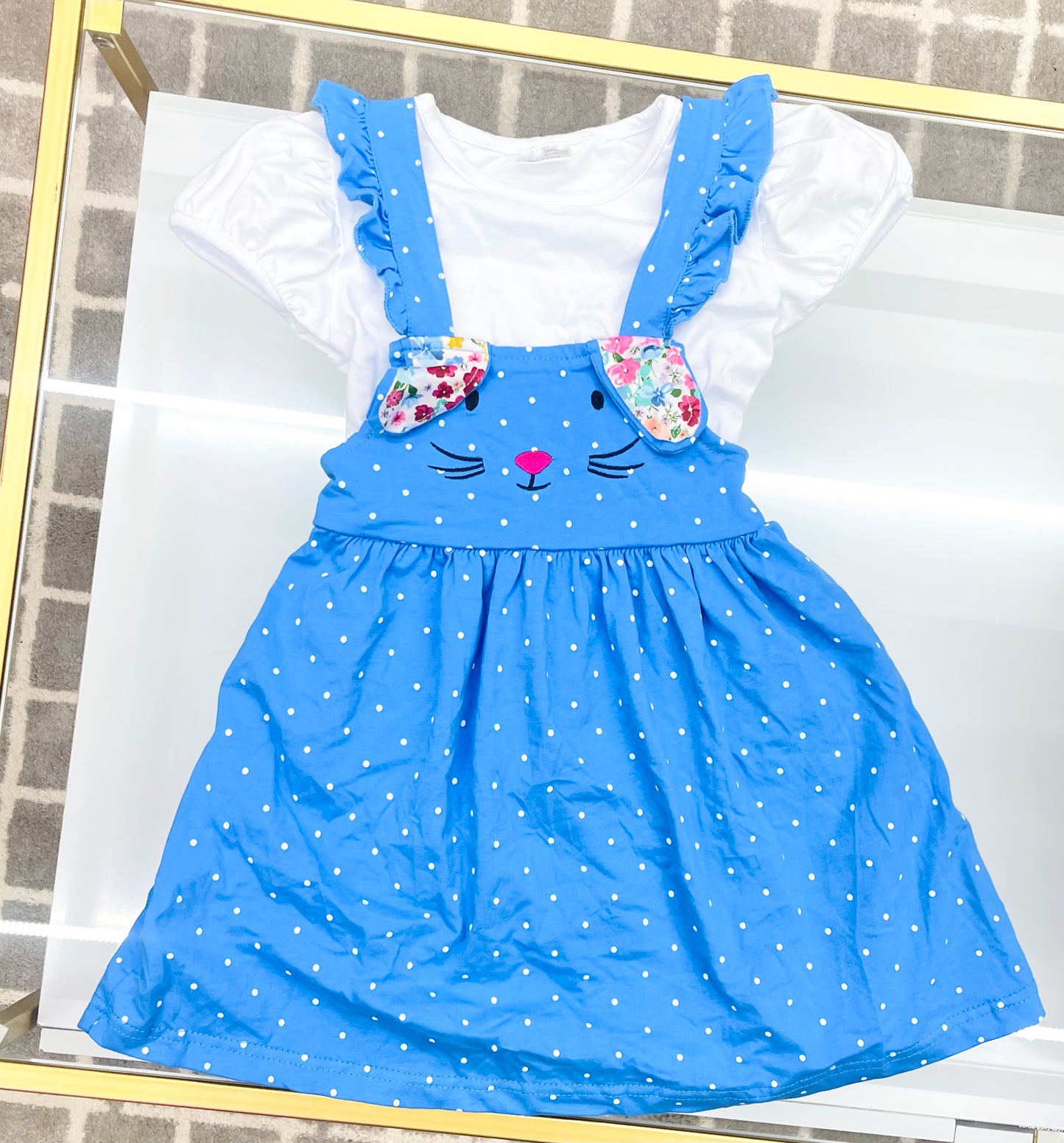 GIRLS EASTER BUNNY DRESS -DRSEB5