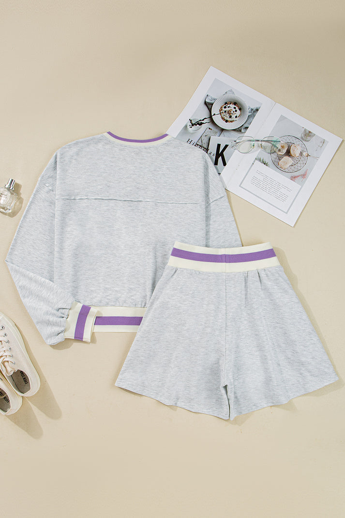 Grey Athletic Shortie Set