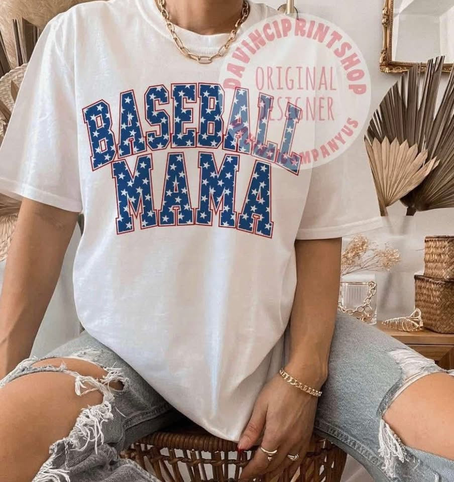 Baseball Mama- T SHIRT - (Jerzee/Gildan)