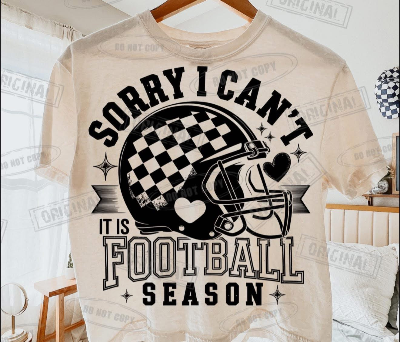 Sorry I Can't It Is Football Season - T SHIRT - (Jerzee/Gildan)