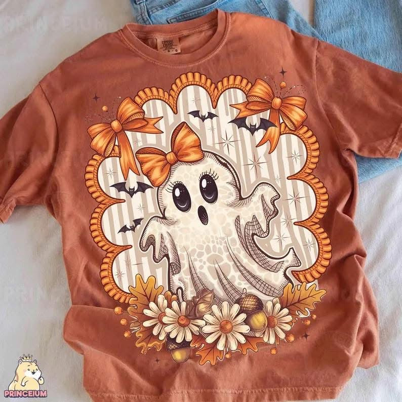 Girly Framed Ghost - T SHIRT - (Comfort Color/Bella)