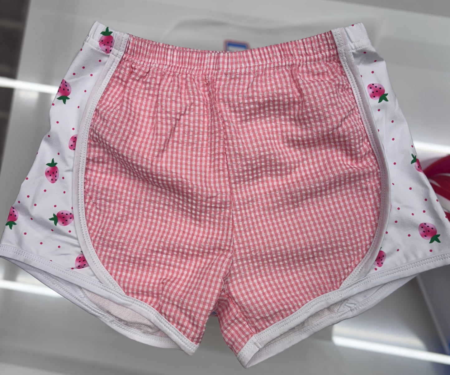 Spring Pink Shorts with strawberries SPS02