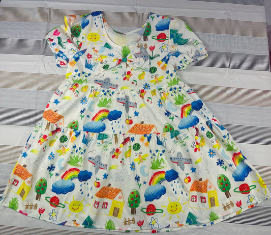 Back to School Outside Drawing Dress-B2SODD