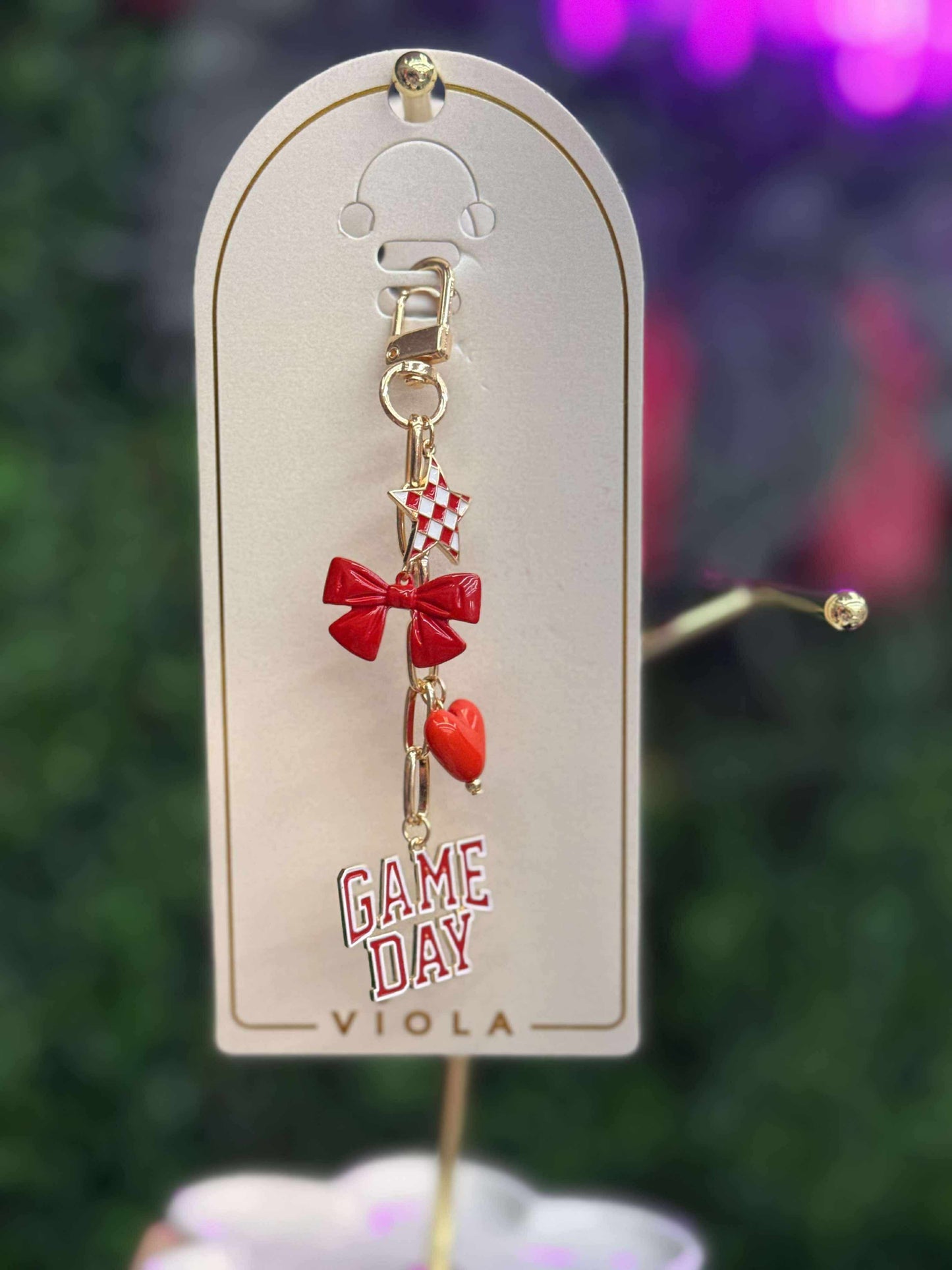 Gameday Bag Charm with Star, Bow, and Heart! — In Store — GDBC