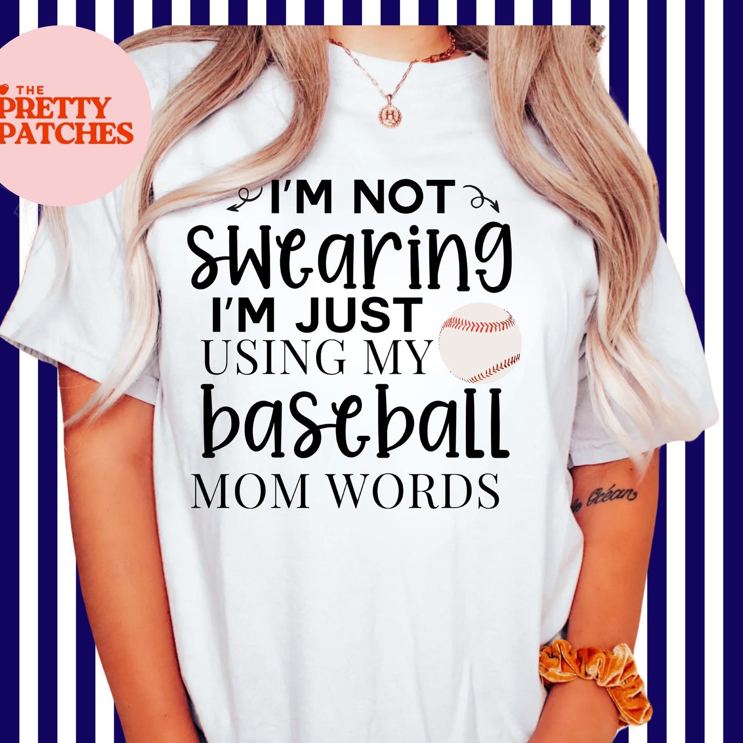 Baseball Mom Words - T SHIRT - (Comfort Color)