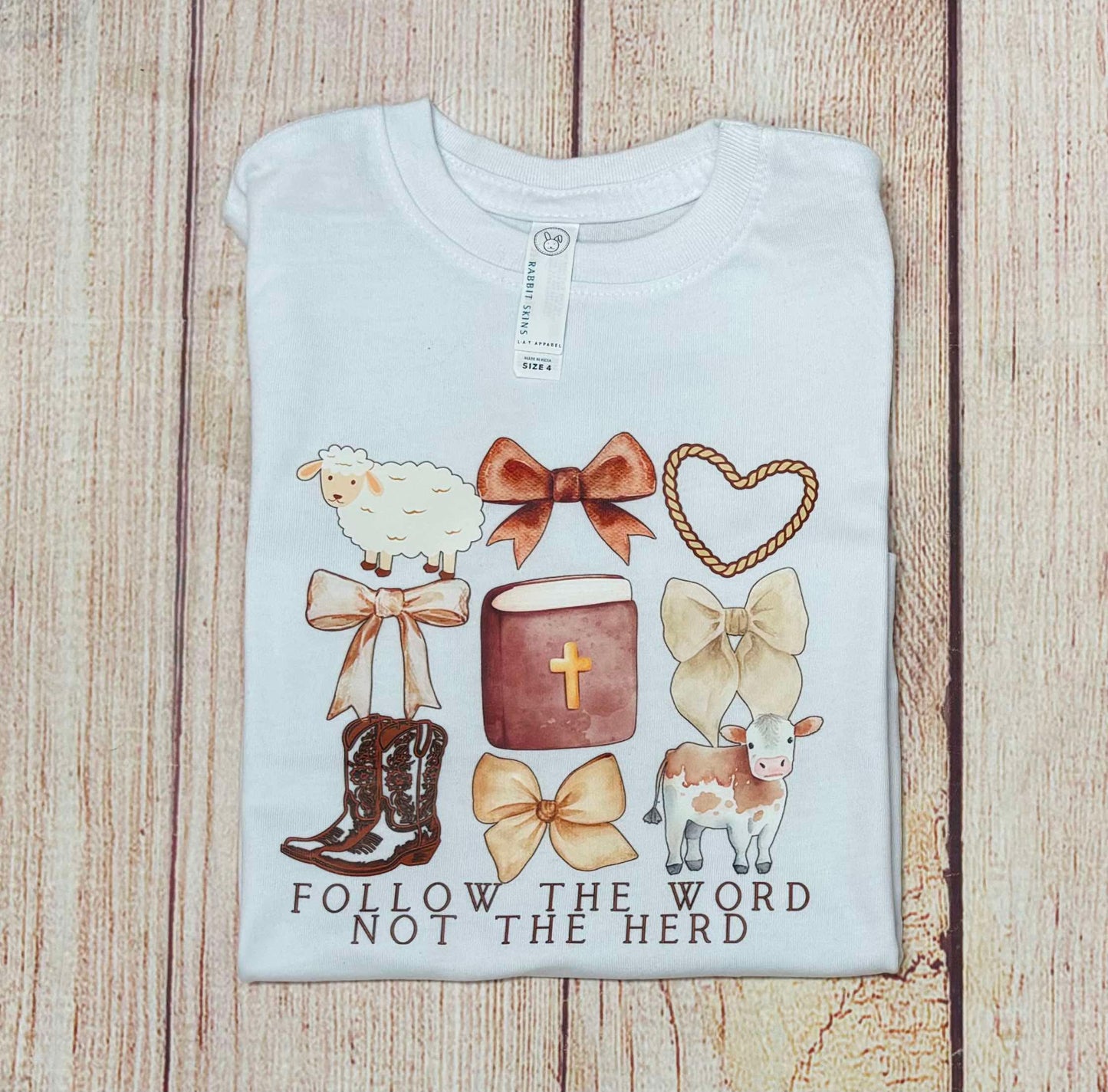 FOLLOW THE WORD NOT THE HERD - GIRL OPTION - T-shirt (GILDAN)