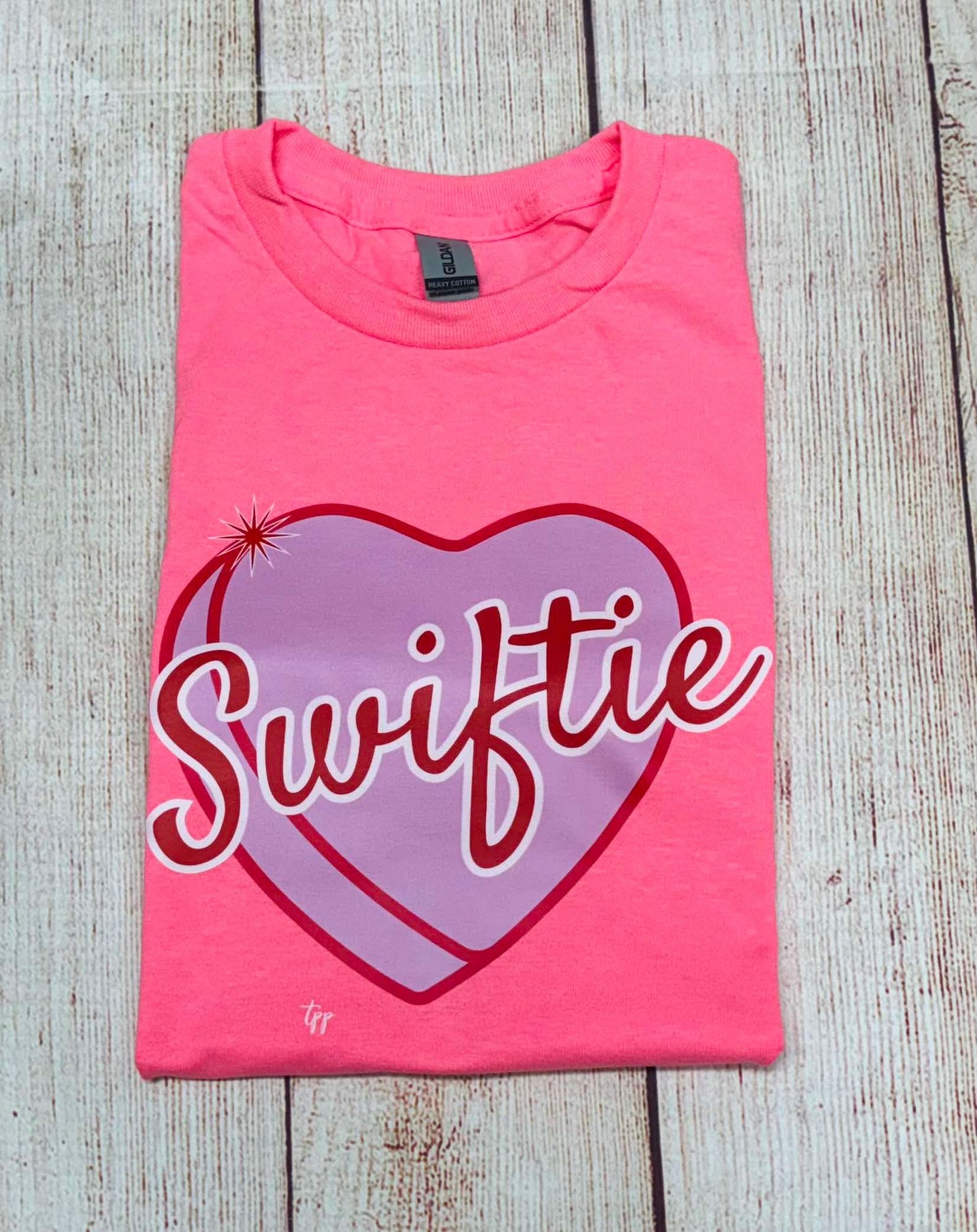 Swiftie Vday on purple heart - T SHIRT- (Gildan Brand only)