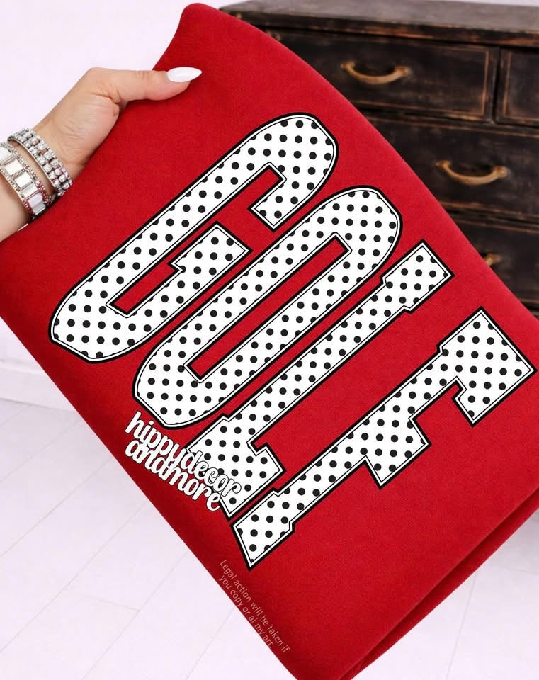 Polka Dot Golf ⛳️- TSHIRT- (COMFORT COLORS/BELLA)