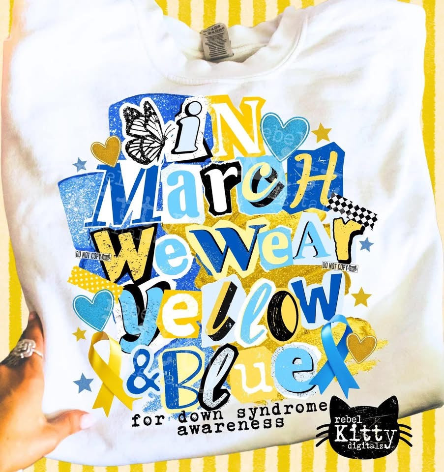 WE WEAR YELLOW AND BLUE 💛💙-T SHIRT - (GILDAN/JERZEE)